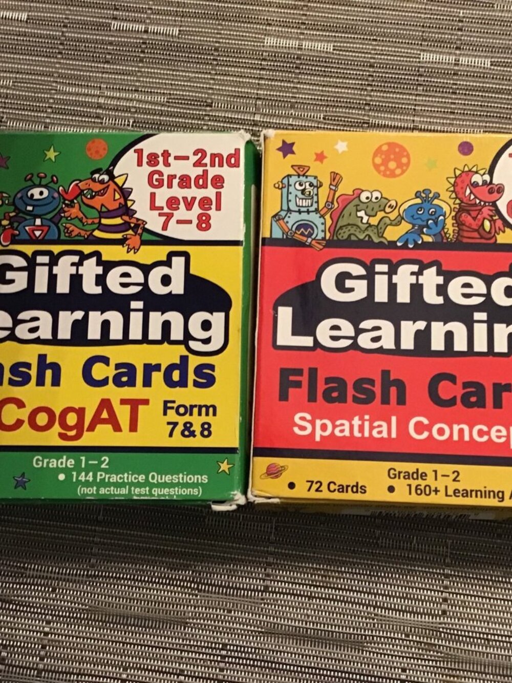 Lot of 2 Flashcards for Visual Spatial Concepts/CogAT Prep Gifted Ed. Gr 1-2